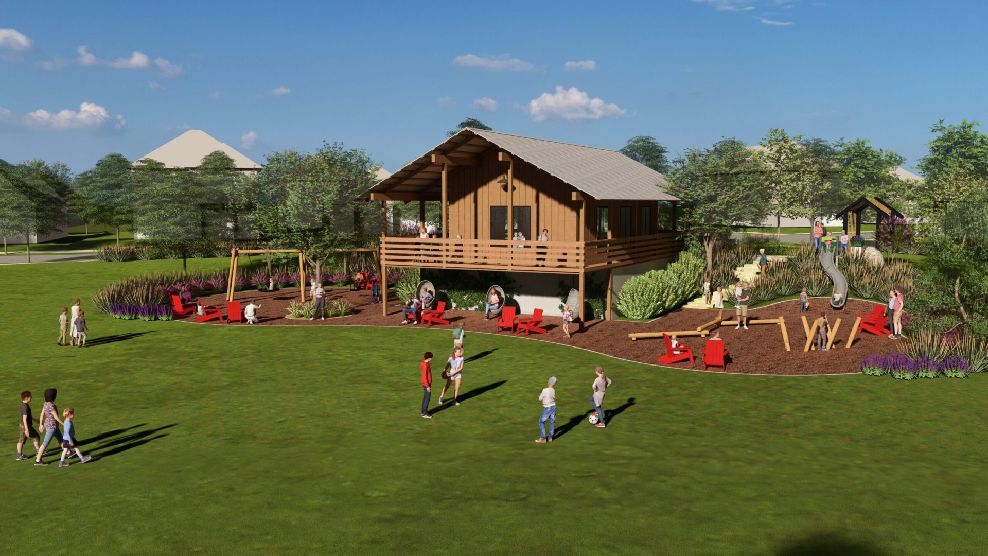 Artist's rendering of The Nook Library Park
