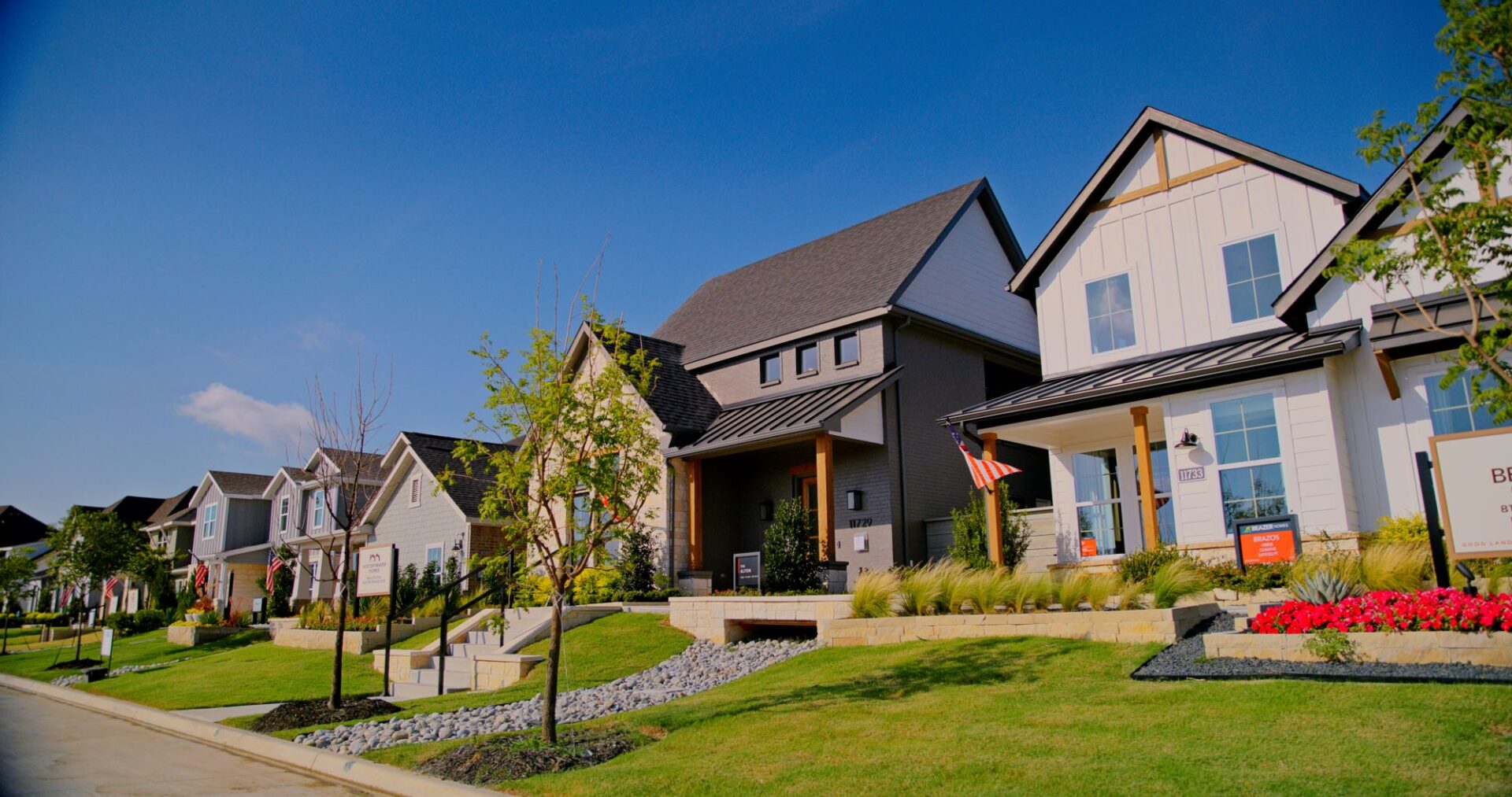 model homes at Treeline